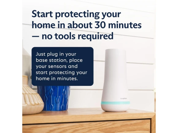 Wireless Home Security System, 8-Piece, White — Starter Kit, SimpliSafe