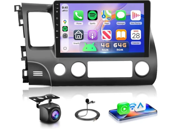 10.1-inch Android 15 Car Stereo for Honda Civic 2006–2011, 4G+64G — Car Infotainment System, Podofo
