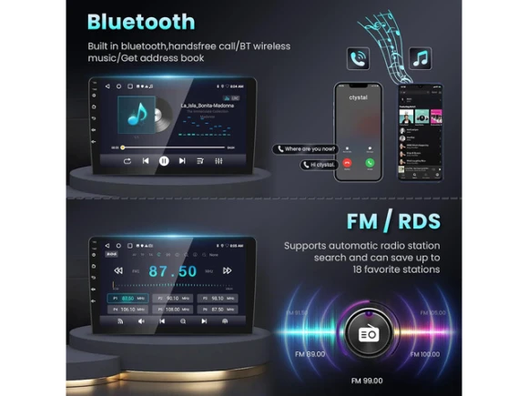 10.1-inch HD IPS Car Stereo Radio for Honda Civic 2006–2011 — Car Infotainment System, Podofo