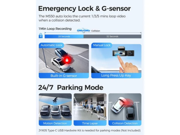 3-Channel Dash Cam with 4K — Dash Cam, AZDOME