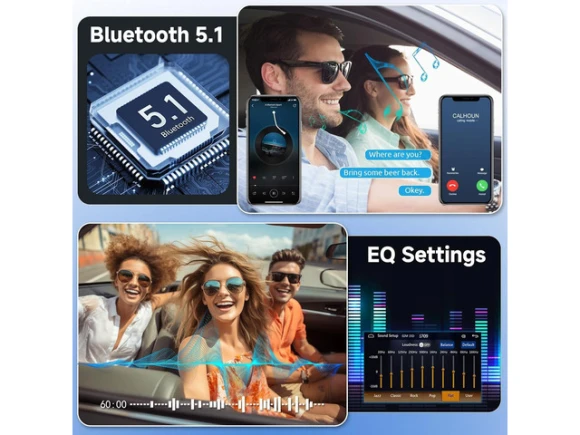 7-Inch Flip-Out Touchscreen Car Stereo — Car Infotainment System, Podofo