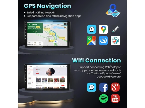 9-Inch Android Car Stereo for Toyota RAV4 (2003–2005) — Car Infotainment System, Podofo