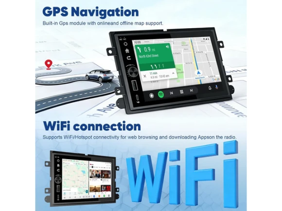 Car Radio for Ford F150 (2004-2008) and Ford F250/F350 (2006-2014) — Car Infotainment System, Trisvision