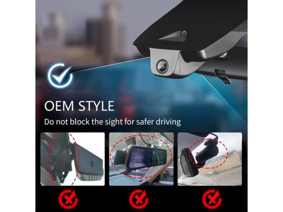 Dash Cam for Toyota Highlander and Highlander Hybrid, Gen4 UX70, 2020–2026 — Dash Cam, Trisvision