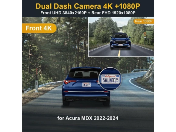 Dash Camera for Acura MDX, model years 2022, 2023, and 2024, Gen4, with auto dimming — Dash Cam, Fitcamx