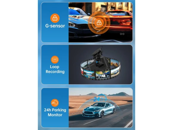 Front-and-Rear Dual Dash Camera — Dash Cam, Trisvision