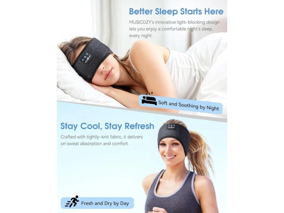 Sleep Headphone Headband — Wireless Earbuds, MUSICOZY