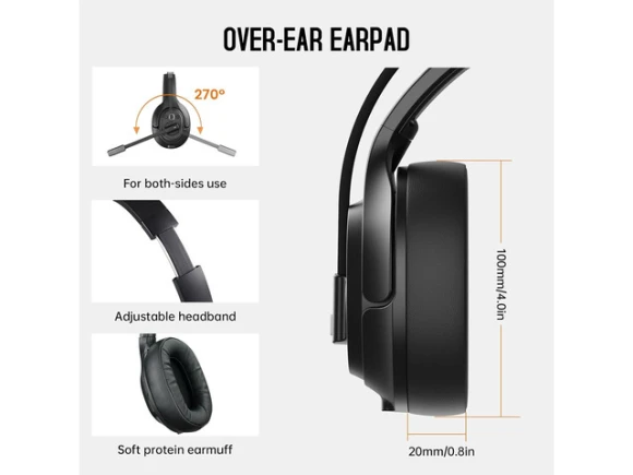 Trucker Bluetooth Headset — Wireless Earbuds, EKSA