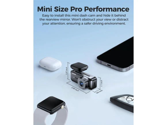 1080P Front Dash Camera with Wi-Fi — Dash Cam, AZDOME