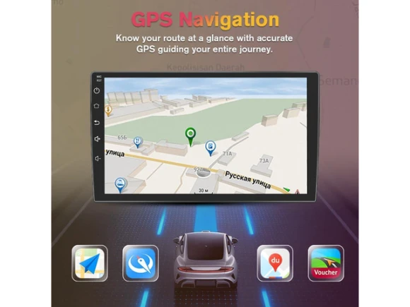 9-inch touchscreen car stereo / Android head unit for Chevy Aveo and Sonic, 2011–2015 — Car Infotainment System, Trisvision