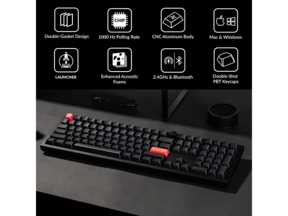 Black Mechanical Keyboard — Bluetooth Keyboard, Keychron