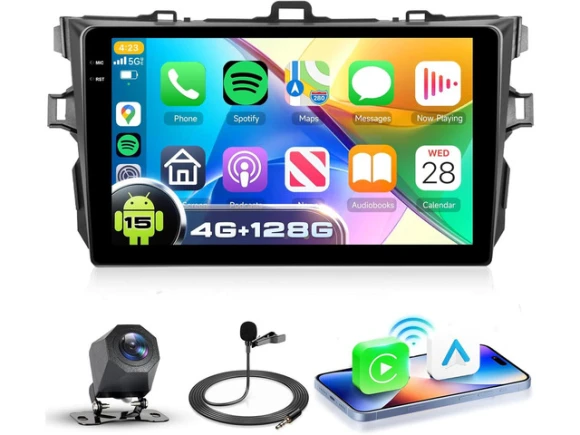 Car radio for Toyota Corolla 2009–2013, 4G+128G, 9-inch Incell HD touchscreen — Car Infotainment System, Trisvision