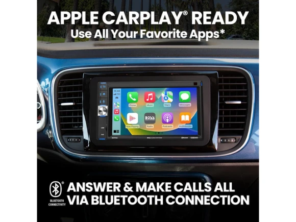Double-DIN Car Stereo with 6.2-Inch Capacitive Touchscreen — Car Infotainment System, BOSS AUDIO SYSTEMS