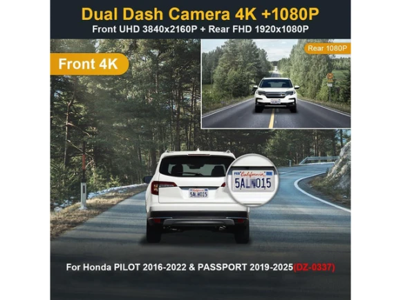 Dual dash camera for Honda Pilot and Passport — Dash Cam, Fitcamx