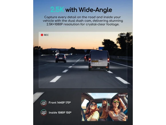 Dual Dash Camera — Dash Cam, COOAU
