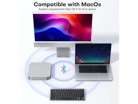 Bluetooth Keyboard, Black Grey — Bluetooth Keyboard, OMOTON