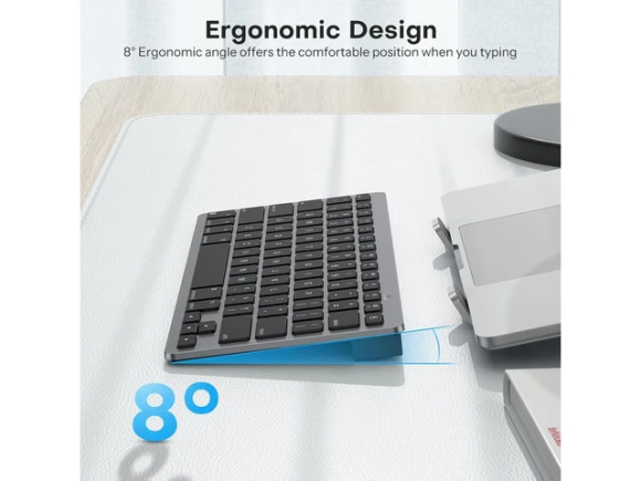 Bluetooth Keyboard, Black Grey — Bluetooth Keyboard, OMOTON