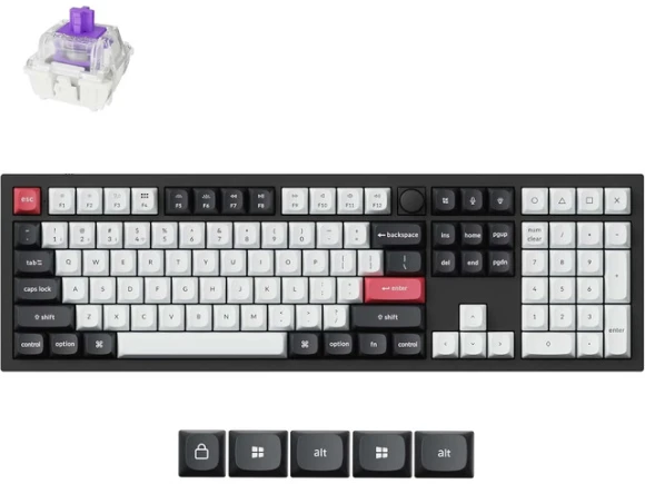 Custom Mechanical Keyboard, Carbon Black — Bluetooth Keyboard, Keychron