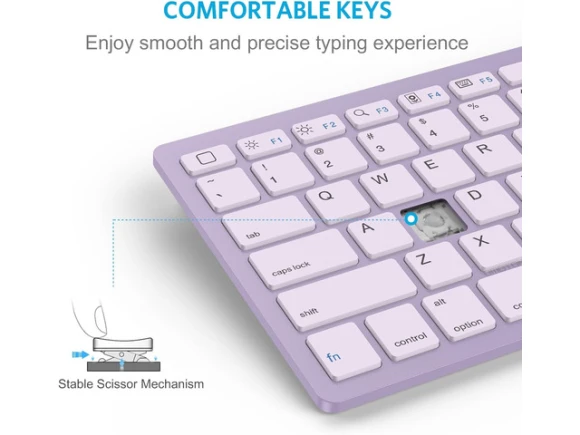 Purple Bluetooth Keyboard for iPad — Bluetooth Keyboard, OMOTON