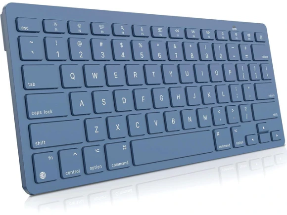 Blue Wireless Keyboard for Mac — Bluetooth Keyboard, OMOTON
