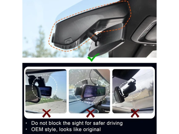 Custom-Fit Dash Camera for GMC Yukon and Yukon XL, 2021–2022 (Model B) — Dash Cam, SUNIVISION