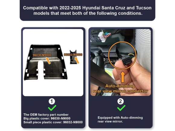 Dash Cam for Hyundai Santa Cruz and Tucson (2022–2025) — Dash Cam, Fitcamx
