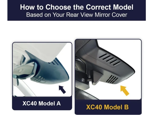 Dash Camera for Volvo XC40 and XC40 Recharge B4, B5, T4, T5, P8 (Model B) — Dash Cam, Fitcamx