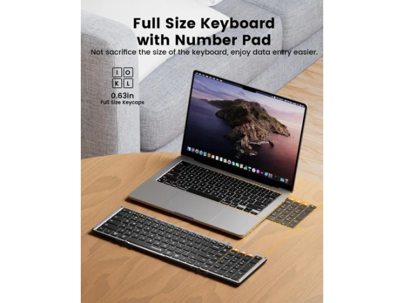 Foldable Bluetooth Keyboard, True Full Size — Bluetooth Keyboard, ProtoArc