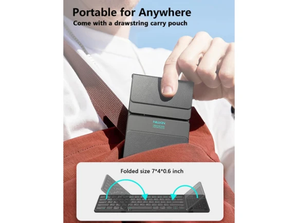 Foldable Bluetooth Keyboard with Touchpad and Numeric Keypad — Bluetooth Keyboard, NILLKIN
