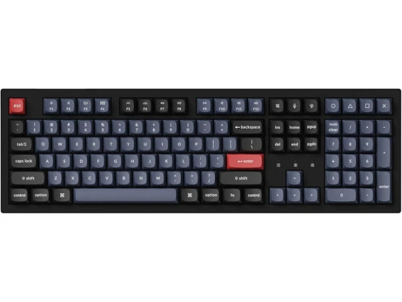 Full-Size Mechanical Keyboard with Red Switches — Bluetooth Keyboard, Keychron