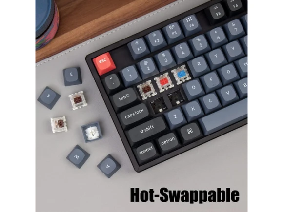 Full-Size Mechanical Keyboard with Red Switches — Bluetooth Keyboard, Keychron