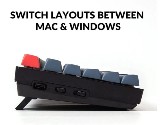 Full-Size Mechanical Keyboard with Red Switches — Bluetooth Keyboard, Keychron