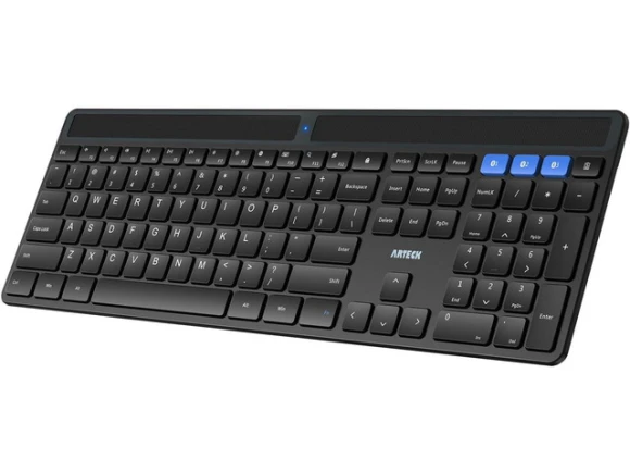 Full-Size Solar Bluetooth Keyboard — Bluetooth Keyboard, Arteck