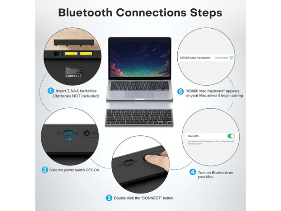 Ultra-Slim Bluetooth Keyboard — Bluetooth Keyboard, OMOTON