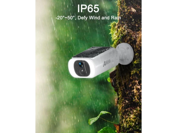 2K Outdoor Security Camera with Embedded Solar Panel — Security Camera, ANRAN