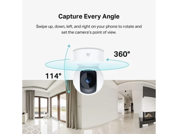 2K QHD Pan/Tilt Security Camera — Security Camera, Kasa Smart