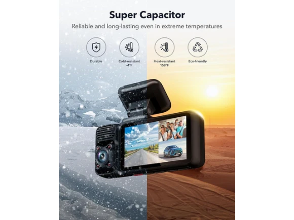 3-Channel Dash Cam with 64GB Card — Dash Cam, REDTIGER