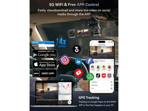 4-Channel Dash Camera with 128GB Card — Dash Cam, SUNIVISION