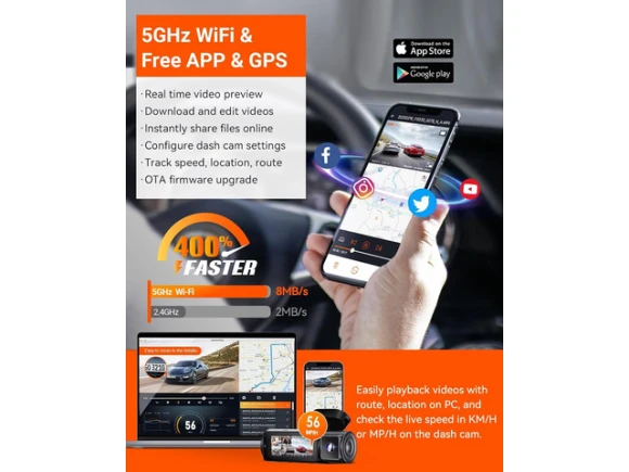 4-Channel Dash Camera with WiFi — Dash Cam, VANTRUE