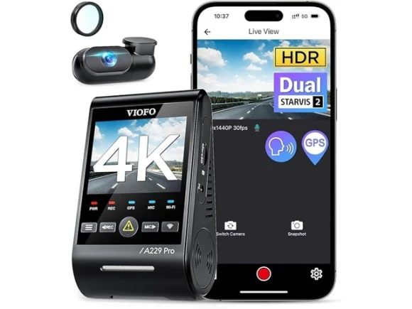 4K Front and 2K Rear Dash Cam — Dash Cam, VIOFO
