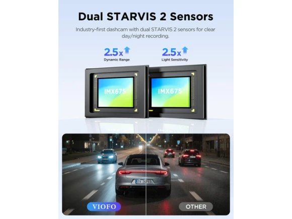Front and Rear 2-Channel Dash Camera — Dash Cam, VIOFO