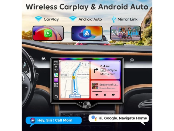 10.1-inch QLED Double Din Car Stereo — Car Infotainment System, SUNIVISION