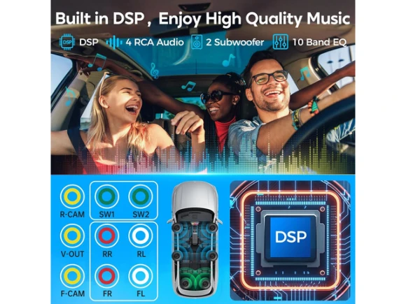 10.1-inch QLED Double Din Car Stereo — Car Infotainment System, SUNIVISION