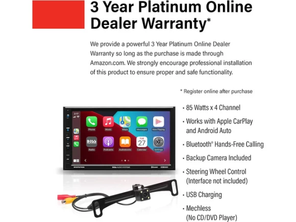 7-Inch Double DIN Car Stereo System with Touchscreen — Car Infotainment System, BOSS AUDIO SYSTEMS