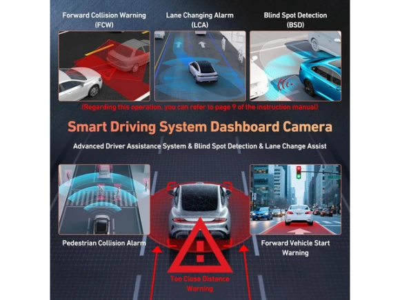 Front and Rear Dash Camera — Dash Cam, SUNIVISION