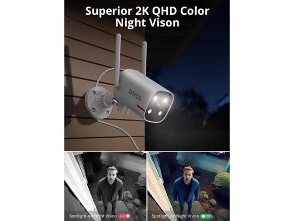 Outdoor Security Camera, 2-Pack — Security Camera, DEKCO
