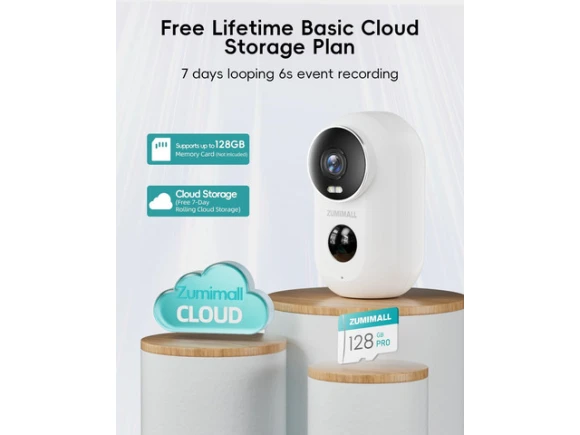 Wireless Security Camera, 2-Pack — Security Camera, ZUMIMALL