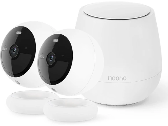 Wireless Security Camera System, 2-Camera Kit with Hub — Security Camera, Noorio