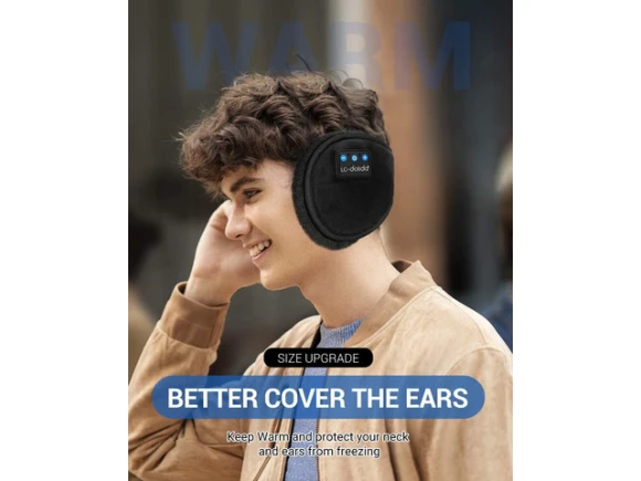 Bluetooth Ear Warmers with Built-in Speakers — Wireless Earbuds, Gemdeck