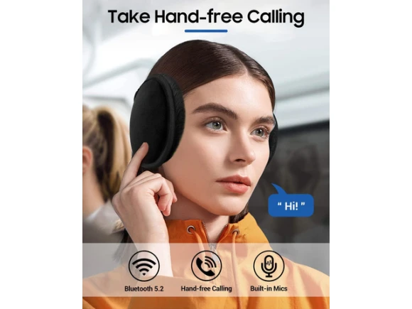 Bluetooth Ear Warmers with Built-in Speakers — Wireless Earbuds, Gemdeck
